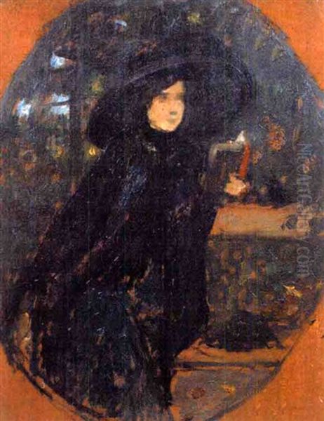 Dame A La Capeline Noire - view 1