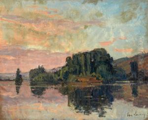 Bord De Seine A Vetheuil by Abel Louis Alphonse Lauvray