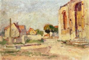 L'eglise Du Village by Abel Louis Alphonse Lauvray
