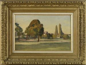 Les Ifs Pres De La Maison Du Peintre by Abel Louis Alphonse Lauvray