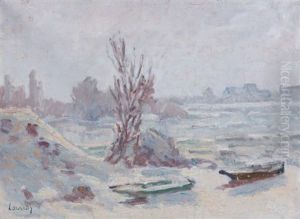 La Riviere Enneigee by Abel Louis Alphonse Lauvray