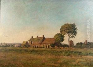 La Vieille Ferme Pres Du Village by Abel Louis Alphonse Lauvray