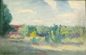 Le Parc (devant L'atelier) by Abel Louis Alphonse Lauvray