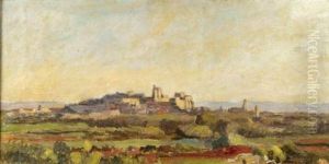 Avignon Vu De Villeneuve by Abel Louis Alphonse Lauvray