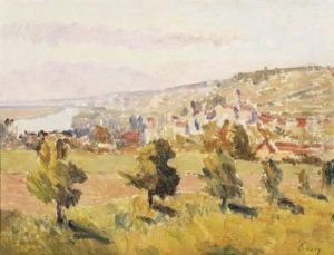 Vue De Vetheuil by Abel Louis Alphonse Lauvray