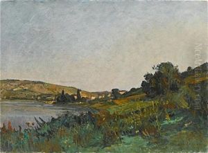 Vetheuil Vu Des Bords De Seine by Abel Louis Alphonse Lauvray