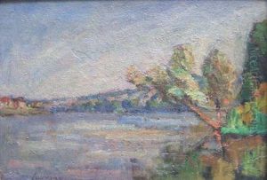 La Seine Entre Lavacourt Et Vetheuil by Abel Louis Alphonse Lauvray