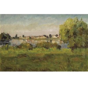 La Seine Entre Vetheuil Et Lavacourt by Abel Louis Alphonse Lauvray