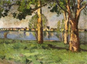 Bord De Seine by Abel Louis Alphonse Lauvray