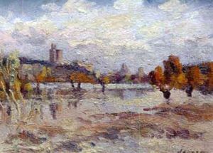 Vue De Villeneuve-les-avignons by Abel Louis Alphonse Lauvray
