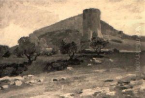 Le Fort Saint-andre A Avignon by Abel Louis Alphonse Lauvray