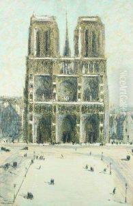 Parvis De Notre-dame. by Gilbert Louis Bellan