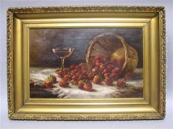 Still Life With Wine Glass And Strawberries - view 1