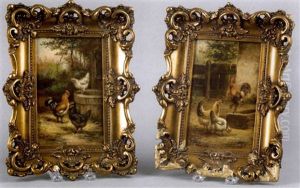 Barnyard Landscapes (pair)