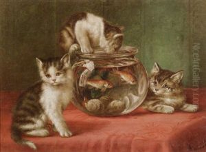 Mischievous Kittens by August Laux