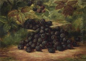 Still Life With Blackberries by August Laux