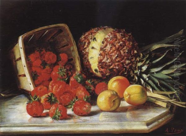 Still Life With Fruit Upon A Marble Ledge - view 1