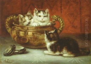 Kittens At Play by August Laux