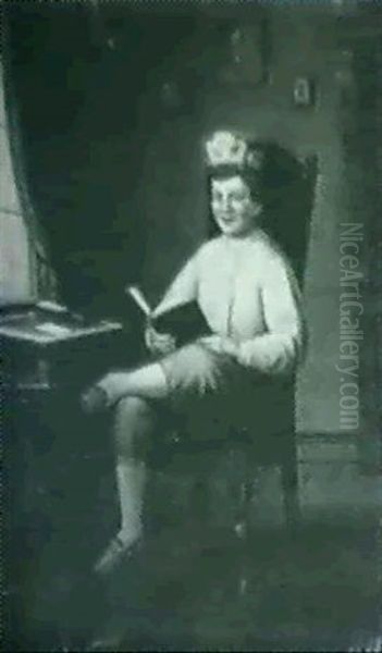 Boy With Crown And Book - view 1