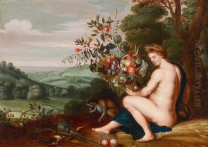 Die Gottin Ceres Als Allegorie Des Uberflusses by Geeraert De Lavallee