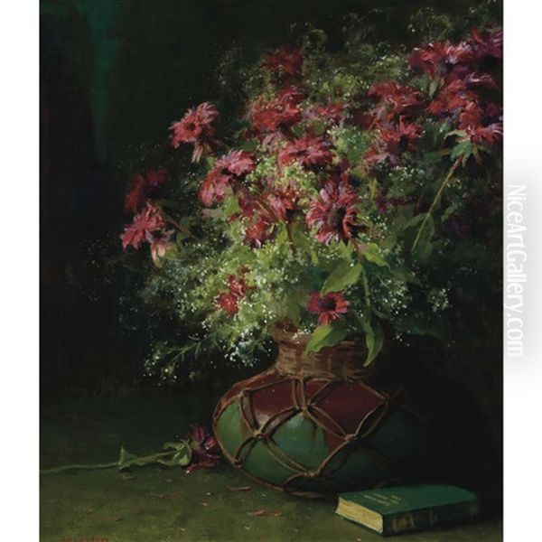 Still Life With Potted Plant And Book - view 1