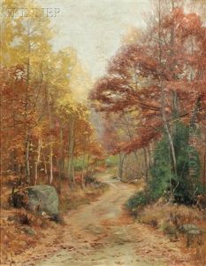 Path Through The Woods In Autumn by Jonas Joseph LaValley