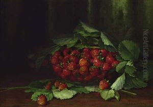 A Bowl Of Freshly Picked Strawberries by Jonas Joseph LaValley