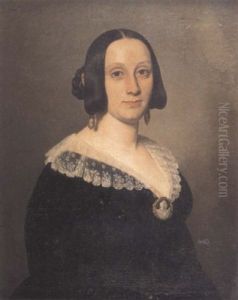 Portrait De Femme by Alphonse Lavaudan