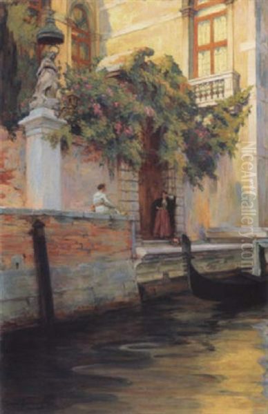 Conversation At The Gates Of A Venetian Palace - view 1