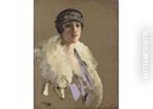 Portrait Of Lady Morvyth Ward (1896-1959),  Daughter Of The 2nd Earl Of Dudley