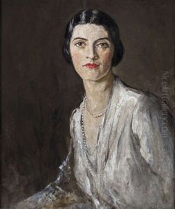 Portrait Of Katherine Fitzgerald, The Artist's Secretary by John Lavery