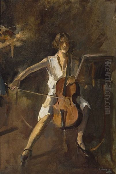The Cello Player - view 1
