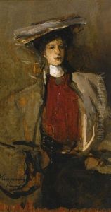 Portrait De Femme Au Chapeau by John Lavery