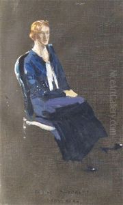 The Lady Mayoress, Lady Jenks (a Study For The Presentation To His Majesty King Edward Viii Of The Charter Of The Master Mariner's Company) by John Lavery
