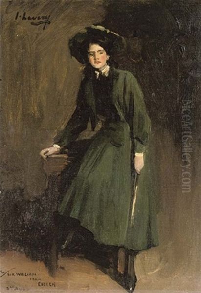 Eileen In Green - Portrait Of Eileen Lavery, Later Lady Sempill - view 1