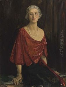 Portrait Of Madame Max Porges In A Red Shawl And Black Dress Portrait Of Madame Max Porges In A Red Shawl And Black Dress