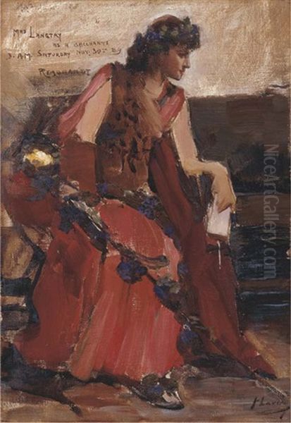 Mrs. Langtry As A Bacchante - view 1