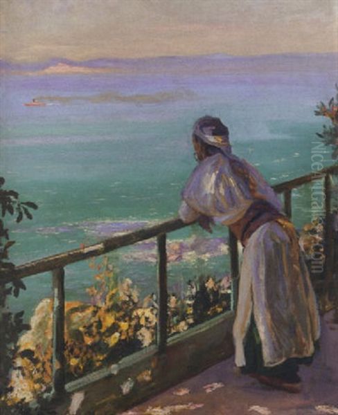 The Spanish Coast From Tangier, Trafalgar Bay In The Distance - view 1