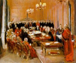 Composition For The Scene In The Mansion House by John Lavery