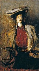 Portrait De Femme Au Chapeau by John Lavery