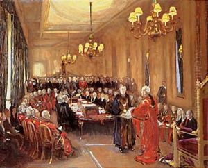 The Prince Of Wales Receiving From The Lord Mayor Letters Patent Granting Livery To The Company Of Masters Mariners