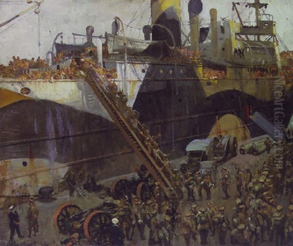 Embarking For The Western Front - view 1