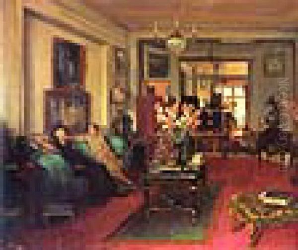 A Salon - Lady Cunard And George Moore - view 1