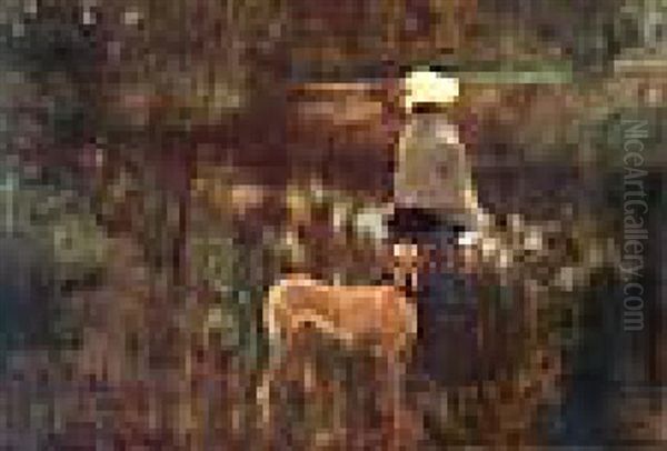 A Woman And Her Dog, Grez-sur-loing - view 1