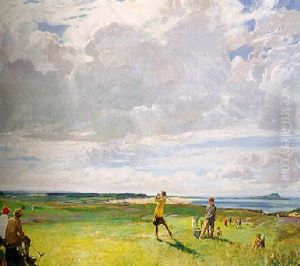 Playing Golf At North Berwick by John Lavery