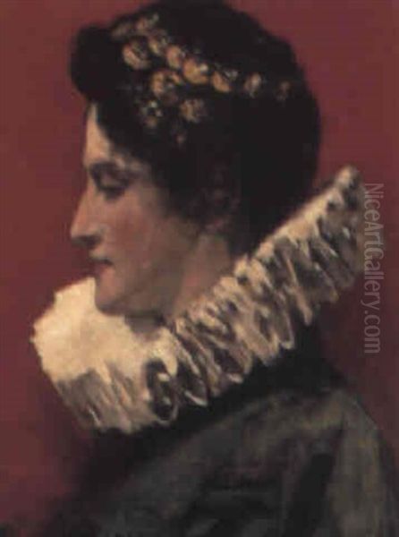 Portrait Of A Lady Wearing A White Ruff - view 1