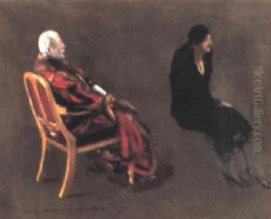Study For Sir George Wyatt Truscott, Bt. And Mrs. Richard Jenks by John Lavery