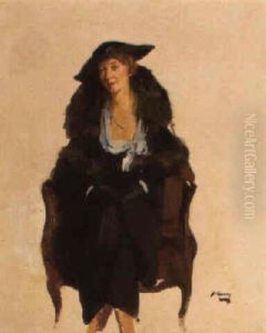 Study For A Portrait Of Mrs. Bowen-davies by John Lavery