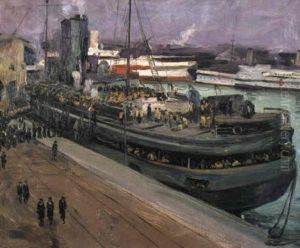 Naval Ratings Embvarking, Southampton Naval Ratings Embvarking, Southampton