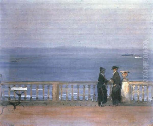 The Terrace--hazel And Eileen In Tangier 1912 - view 1